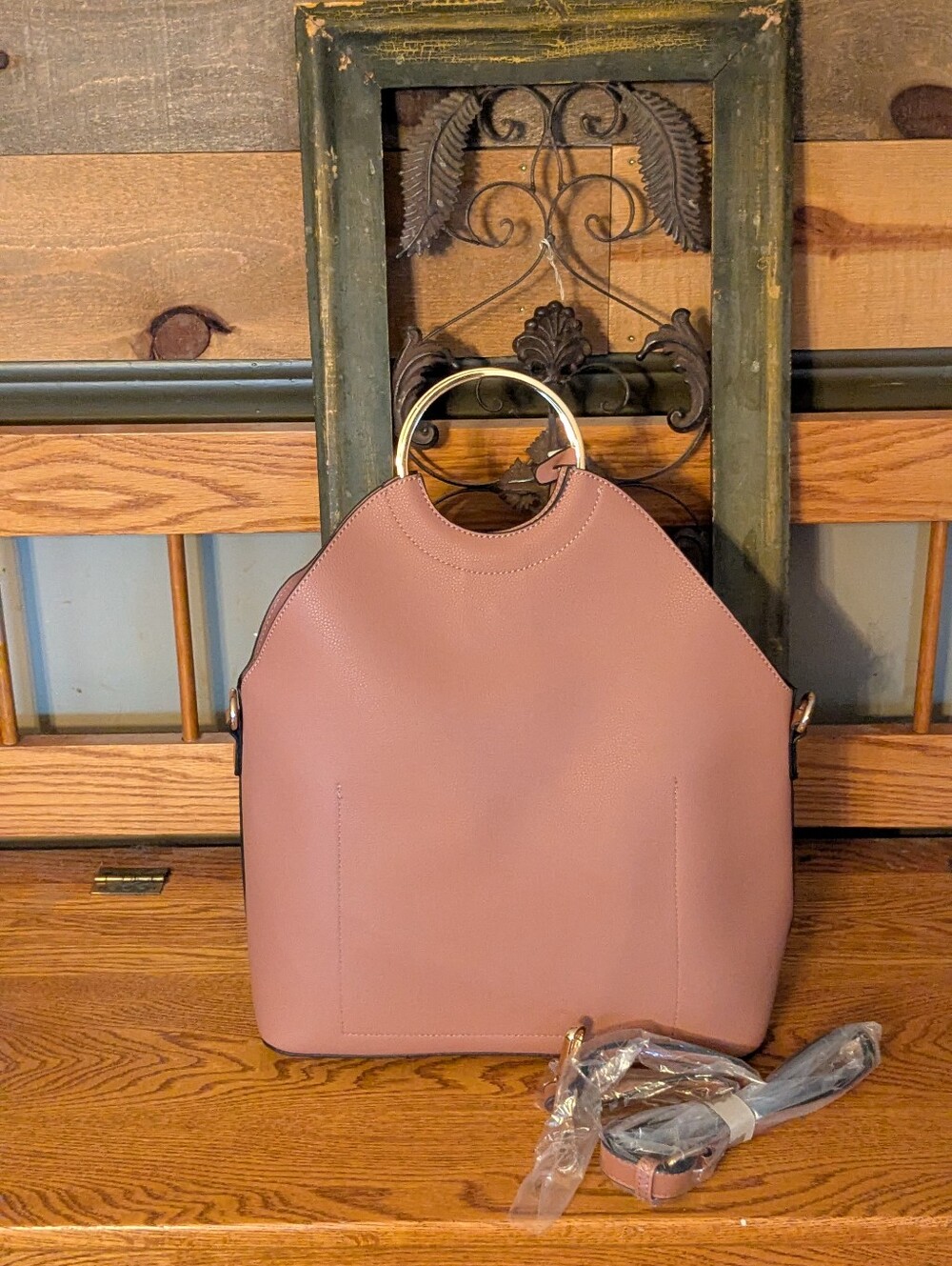 Isabelle Mauve 2-in-1 Scoop Neck Tote Bag